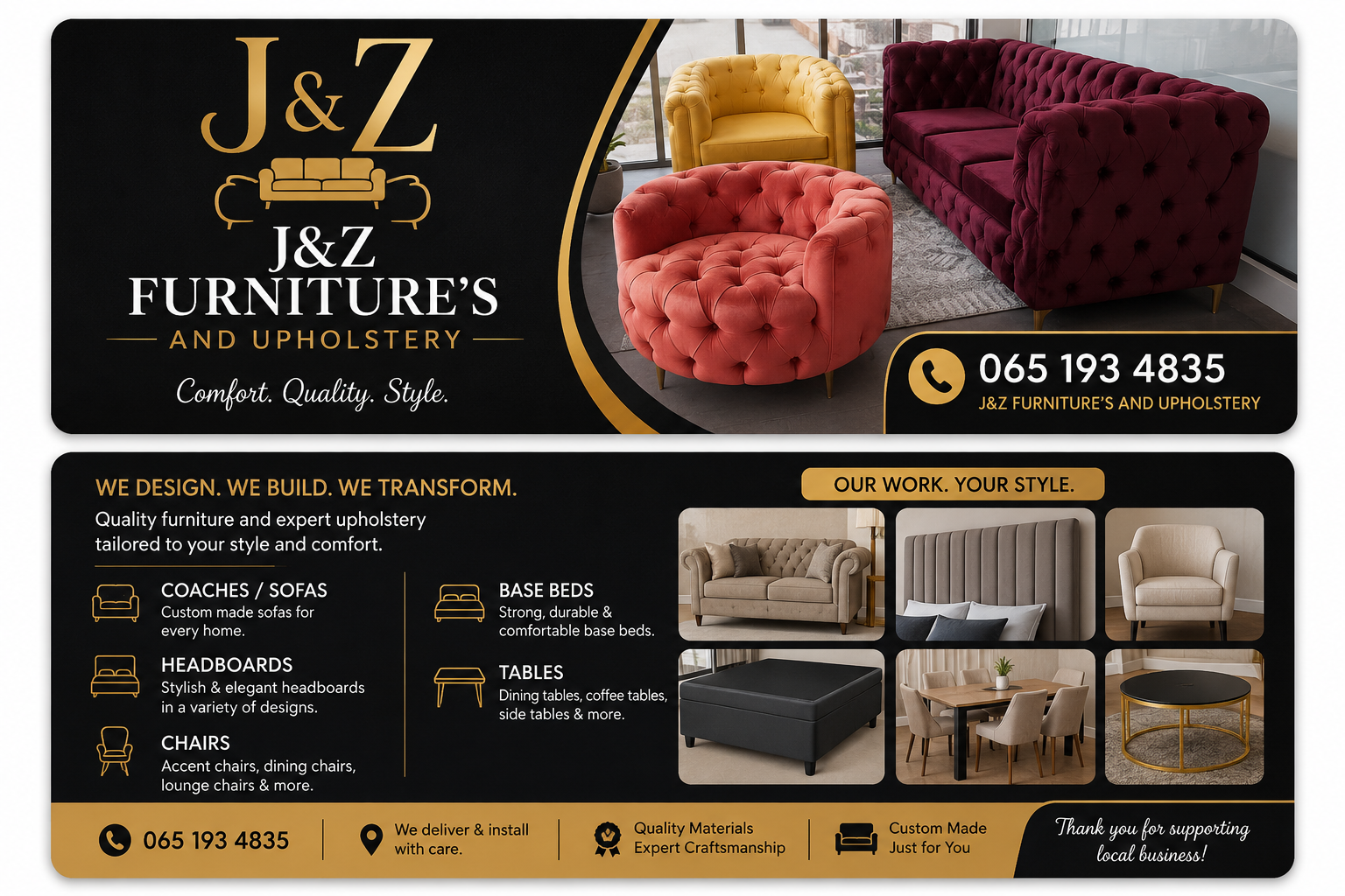 J&Z FURNITURE'S AND UPHOLSTERY 