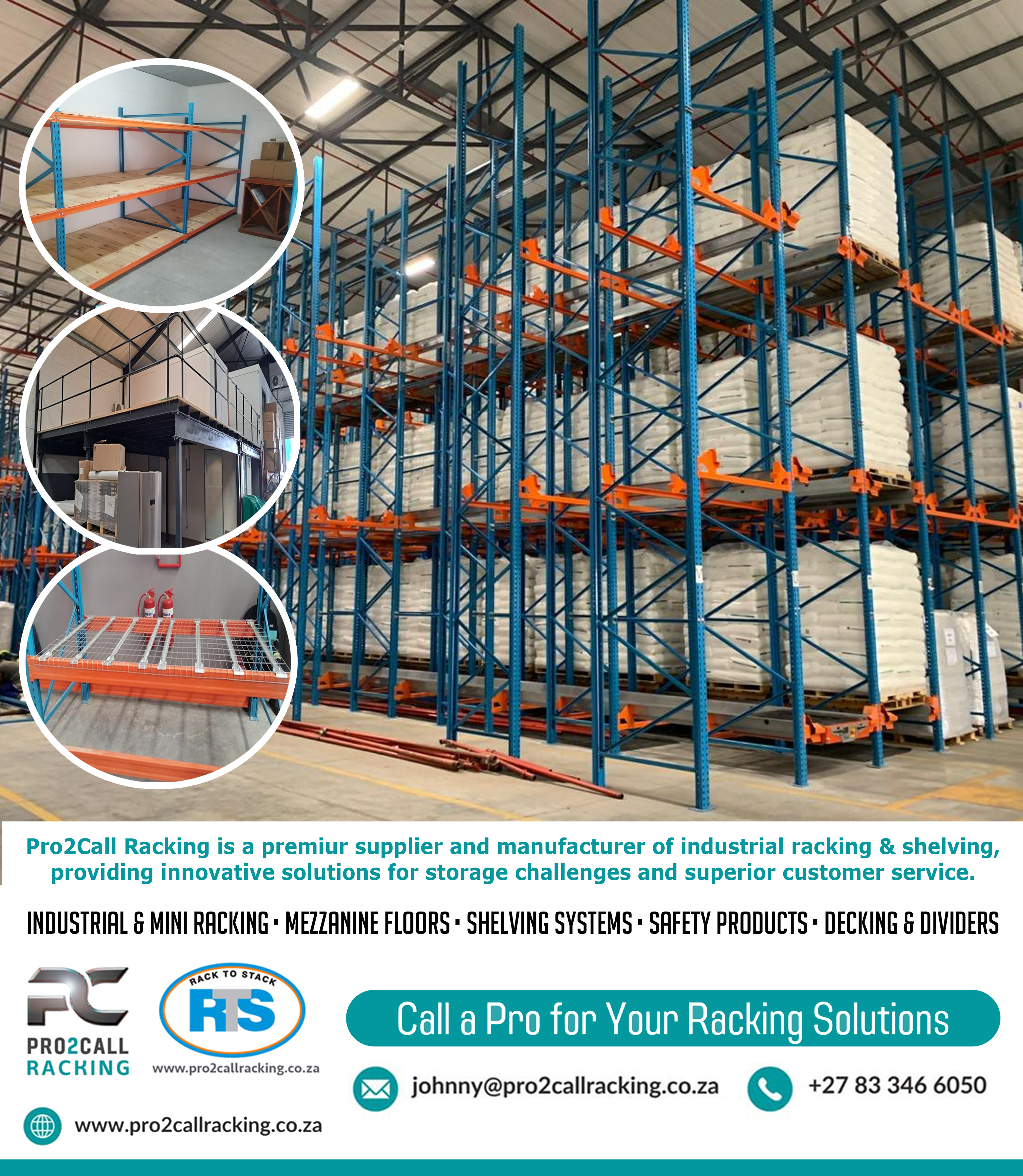 Industrial Racking, Shelving and Mezzanine Floor Systems.