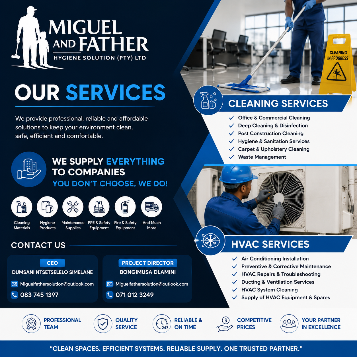 commercial cleaners and Air Conditioning Services 